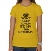  Koszulka damska na 18 urodziny Don't keep calm